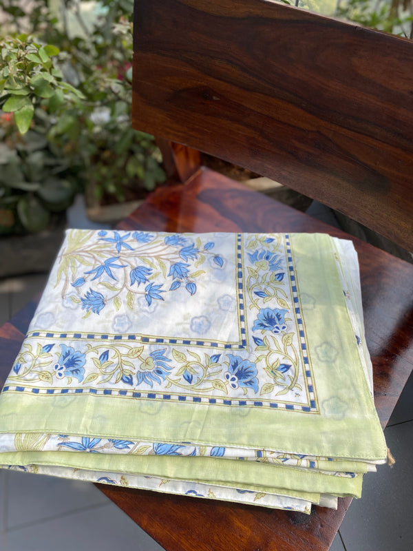 Blue Floral Reversible Quilt/Rajai Cover