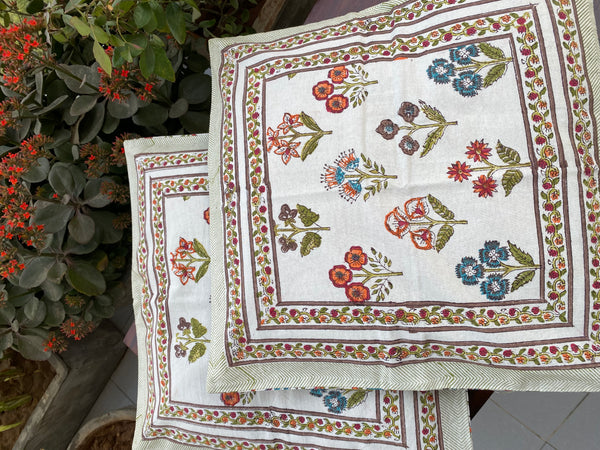 Multi-colored Floral Cushion Covers (Set of 2)
