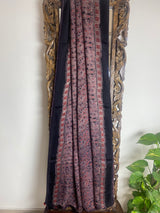 Bagh collection- Earthy Ajrakh Modal silk saree
