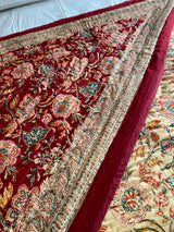 Red Floral Reversible Quilt