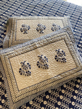 Indigo Handblock Printed Bedcover