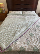 Floral Jaal Reversible Quilt