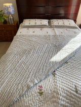 Pink Floral Reversible Quilt