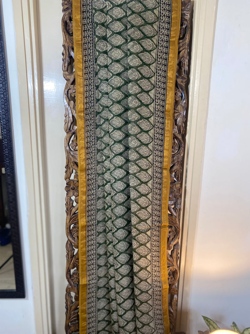 Phool collection- Mehendi Green Kota Doriya Saree