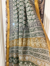 Phool collection- Mehendi Green Kota Doriya Saree