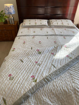 Pink Floral Reversible Quilt