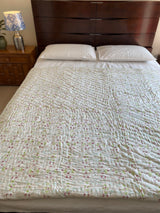 Blue Floral Reversible Quilt