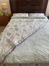 Floral Jaal Reversible Quilt