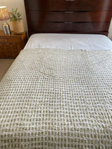 Green and Red Floral Reversible Quilt