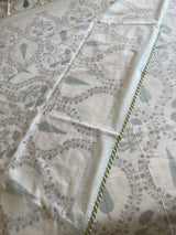 Fresh Florals- Blue and Green Cotton Mul Dohar