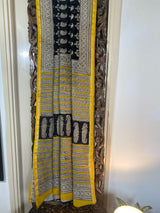 Gul-mohar collection- Black Chanderi Saree