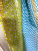 Phool collection- Hari-Neeli Kota Doriya Saree