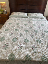 Floral Jaal Reversible Quilt