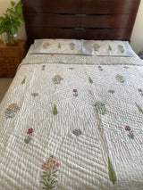 Cypress Leaf and Floral Reversible Quilt