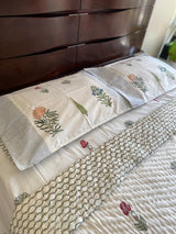 Cypress Leaf and Floral Reversible Quilt