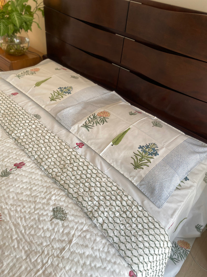 Cypress Leaf and Floral Reversible Quilt