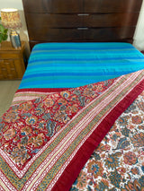 Red and White Floral Reversible Quilt