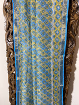 Phool collection- Blue and Yellow Kota Doriya saree