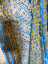 Phool collection- Blue and Yellow Kota Doriya saree