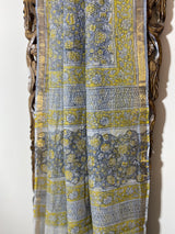 Phool collection- Grey and Yellow Kota Doriya saree