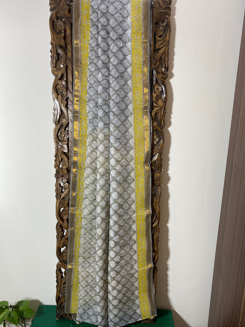 Phool collection- Grey Kota Doriya saree