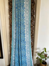 Sada bahar collection- Shades of Blue Hand Block Print Saree