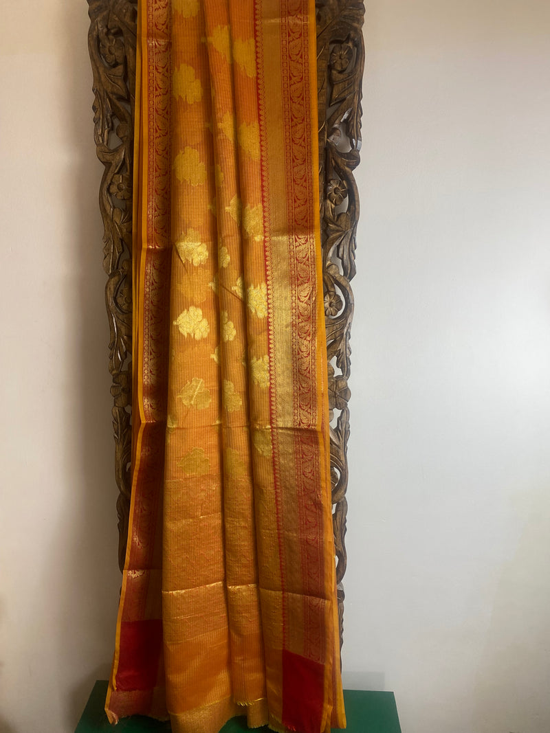 Phool collection-  Shades of Brown and Golden Kota saree