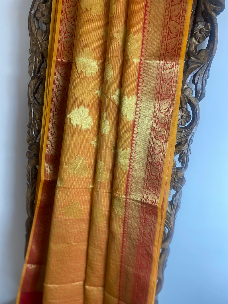 Phool collection-  Shades of Brown and Golden Kota saree