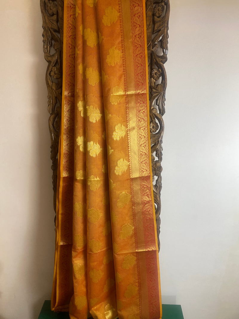 Phool collection-  Shades of Brown and Golden Kota saree