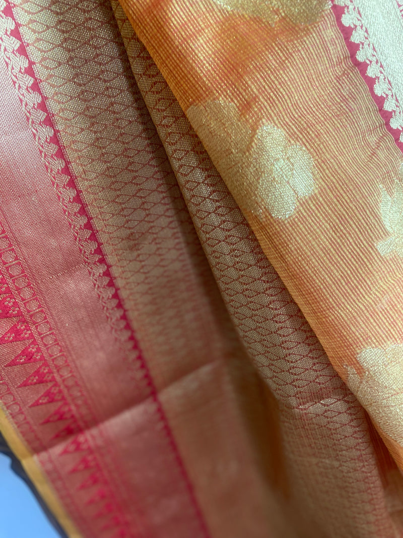 Phool collection-  Shades of Brown and Golden Kota saree