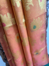 Phool collection-  Shades of Peach and Pink Kota saree