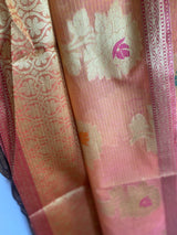 Phool collection-  Shades of Peach and Pink Kota saree