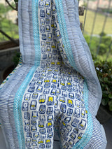 Owl and Auto print reversible baby quilt