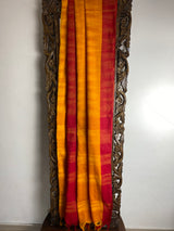 Rang collection-Orange and Red handwoven saree