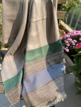 Muti-colored pure wool stole