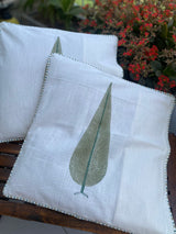 Green Cyprus Leaf Cushion Covers (Set of 2)